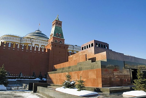 Moscow Kremlin, Red Square with Lenin's tomb at foreground, Moscow, Russia