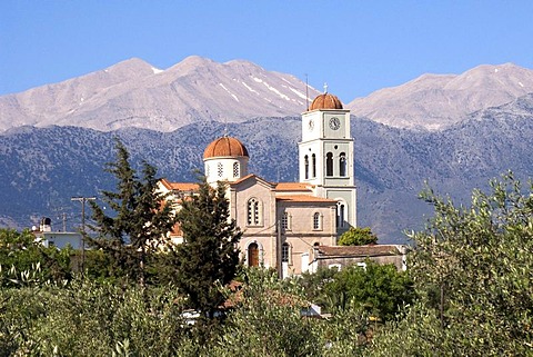 View of the White Mountains, Lefka Ori, near Vamos, Crete, Greece, Europe