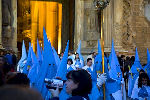 Penitents, Semana Santa, Holy Week, Palma de Majorca, Majorca, Balearic Islands, Spain, Europe