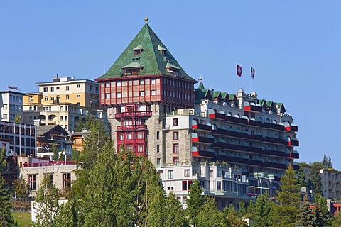 Palace Hotel, luxury hotel, St. Moritz, Upper Engadine, Engadine, Grisons, Switzerland, Europe