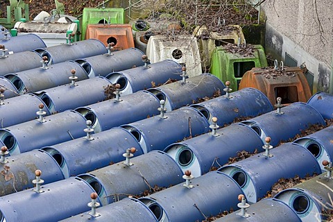 Discarded glass containers, recycling, Stuttgart, Baden-Wuerttemberg, Germany, Europe