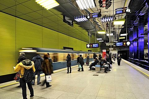 Metro station, Muenchner Freiheit, Munich, Bavaria, Germany, Europe