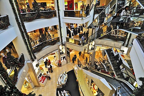 Escalators, Karstadt am Hauptbahnhof department store, Munich, Bavaria, Germany, Europe