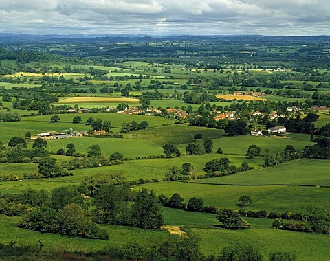 English countryside in the Vale of Gloucester, England, United Kingdom, Europe