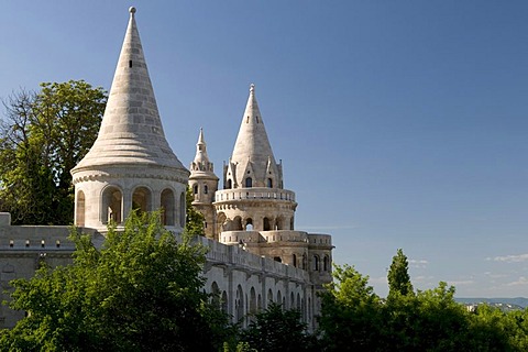 Fishermen's Bastion on Castle Hill, Budapest, Hungary, Europe