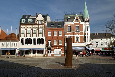 Rathausmarkt town hall square, Baltic resort Eckernfoerde, Schleswig-Holstein, Germany, Germany