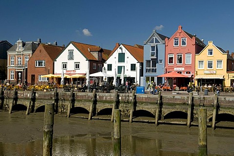 Inland harbour, Husum, North Friesland, Schleswig-Holstein, Germany, Europe