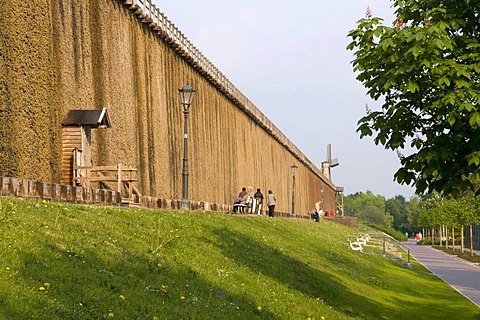 Old saltworks and salina in the spa gardens, Bad Rothenfelde, Osnabruecker Land region, Lower Saxony, Germany, Europe