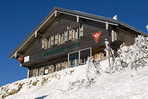 Zwieseler Huette mountain hut on Grosser Arber, 1456m, Bavarian Forest Nature Park, Bavaria, Germany, Europe