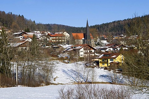 City view of Rabenstein, Zwiesel, Bavarian Forest, Bavaria, Germany, Europe