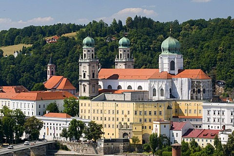 St. Stephen's Cathedral, Old and New Residence, Passau, Bavarian Forest, Bavaria, Germany, Europe