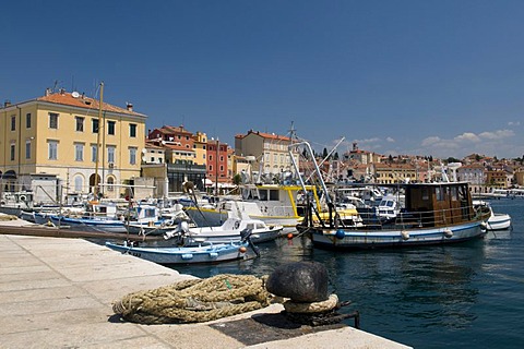 Port and old town of Rovinj, Istria, Croatia, Europe