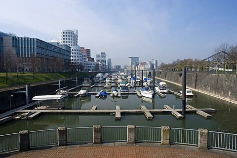 Medienhafen, Media Harbour, Duesseldorf, state capital of North Rhine-Westphalia, Germany, Europe