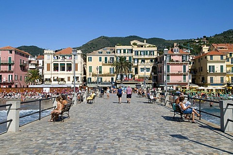 Pier, Alassio, Italian Riviera, Liguria, Italy, Europe