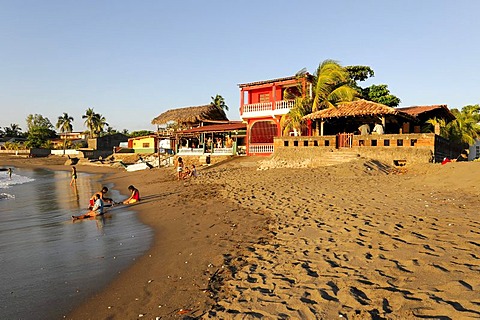 Las Penitas beach at Poneloya, Leon, Pacific, Nicaragua, Central America