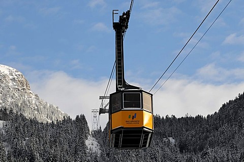 Cabin of the Nebelhorn Cable Car, Nebelhorn, 2224m, Oberstdorf, Allgaeu, Bavaria, Germany, Europe