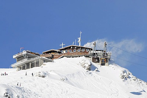 Mt Nebelhorn summit station, 2224m, Oberstdorf, Allgaeu, Bavaria, Germany, Europe