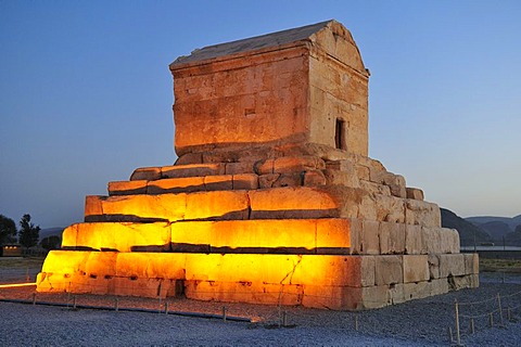 Tomb of Cyrus II., archeological site of Pasargadae, UNESCO World Heritage Site, Persia, Iran, Asia