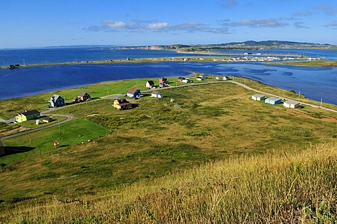 View from Ile du Havre aux Maisons over Ile du Cap aux Meules, Iles de la Madeleine, Magdalen Islands, Quebec Maritime, Canada, North America