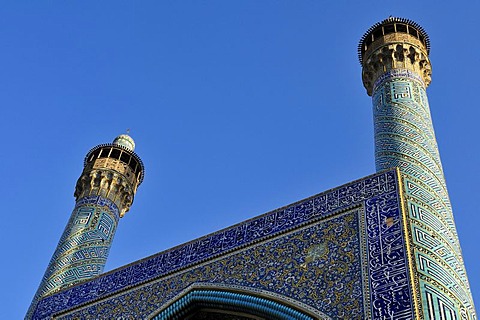 Shah or Imam, Emam Mosque at Meidan-e Emam, Naqsh-e Jahan, Imam Square, UNESCO World Heritage Site, Esfahan, Isfahan, Iran, Persia, Asia