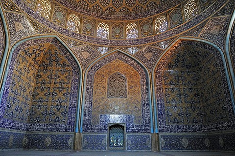 Highlight of Persian architecture, Sheik Lotfollah, Lotf Allah Mosque, UNESCO World Heritage Site, Isfahan, Esfahan, Iran, Persia, Asia