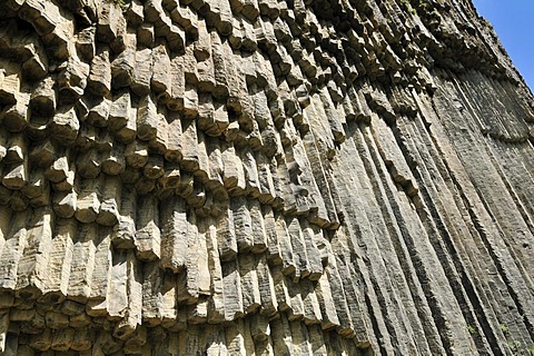 Huge basalt columns at Awan Gorge near Garni, Canyon, Kotayk region, Armenia, Asia