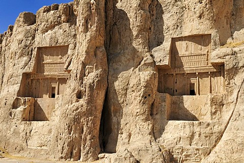 Tomb of Darius II. and of Artaxerxes I., Achaemenid burial site Naqsh-e Rostam, Rustam near the archeological site of Persepolis, UNESCO World Heritage Site, Persia, Iran, Asia