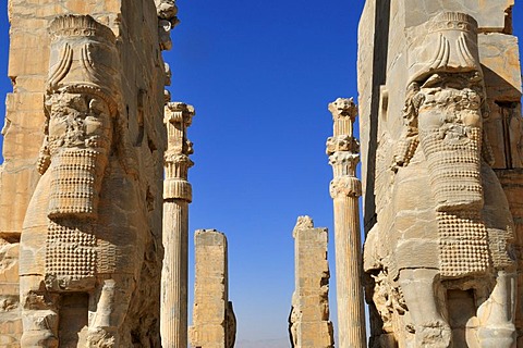 Propylon, Gate of all Nations, Achaemenid archeological site of Persepolis, UNESCO World Heritage Site, Persia, Iran, Asia