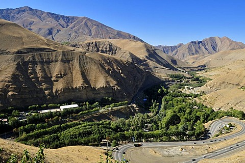 Valley in the central Alborz Mountains, Iran, Persia, Asia