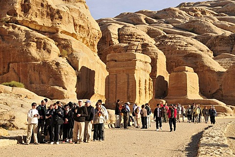 Entrance to the Nabataean city Petra, UNESCO World Heritage Site, near Wadi Musa, Jordan, Middle East, Orient