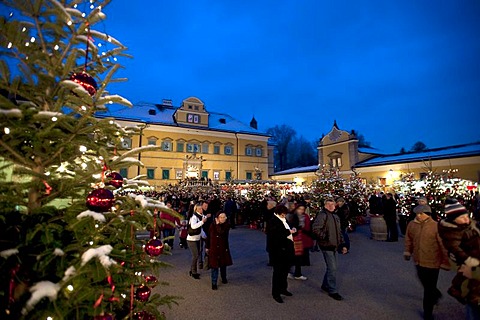 Christmas Market Hellbrunn Palace, Salzburg, Austria, Europe