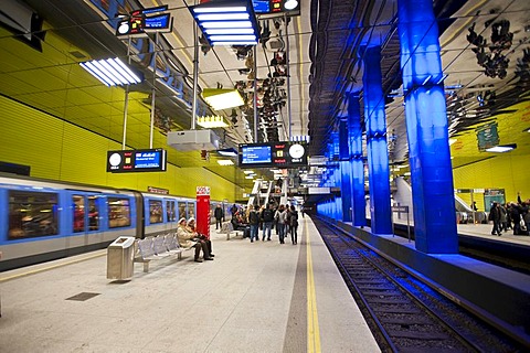 Subway station, Muenchner Freiheit, Munich, Bavaria, Germany, Europe