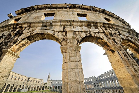 Roman amphitheatre of Pula, Croatia, Europe