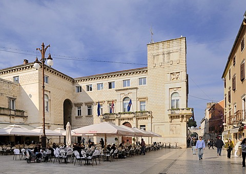 Narodni trg square in Zadar, Croatia, Europe