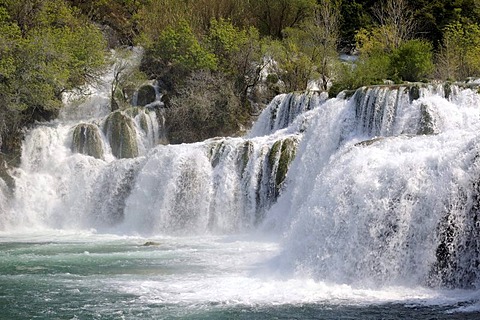 Waterfalls in Krka Falls National Park, Croatia, Europe