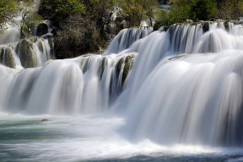 Waterfalls in Krka Falls National Park, Croatia, Europe