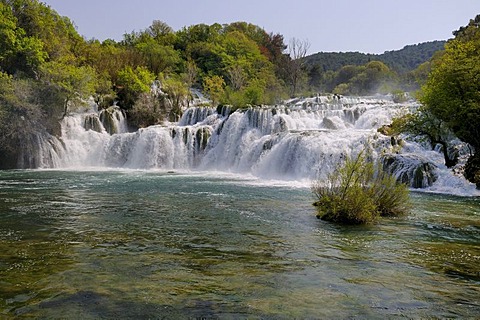 Waterfalls in Krka Falls National Park, Croatia, Europe