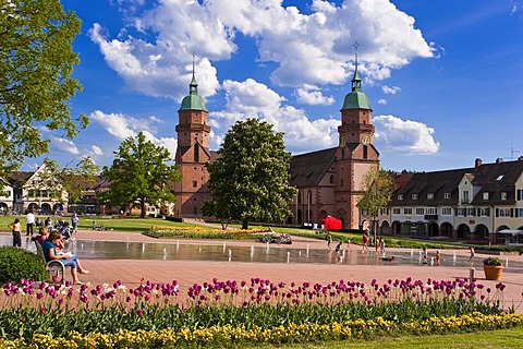 Lower Market Square and Parish Church, Freudenstadt, Black Forest, Baden-Wuerttemberg, Germany, Europe