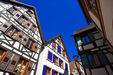 The Hintere Staedtle part of the town center, half-timbered houses, Schiltach, Black Forest, Baden-Wuerttemberg, Germany, Europe