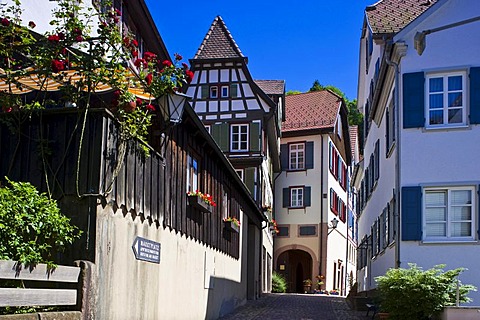 Half timber in the Spitalstrasse street, Schiltach, Black Forest, Baden-Wuerttemberg, Germany, Europe