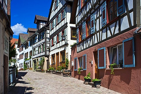 Half timber in the Spitalstrasse street, Schiltach, Black Forest, Baden-Wuerttemberg, Germany, Europe