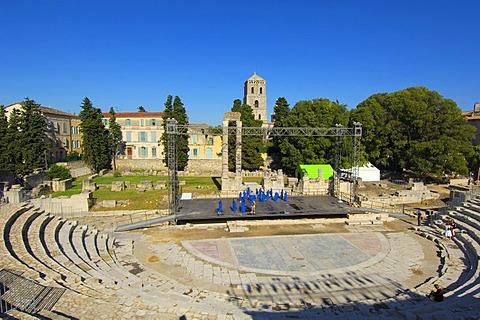 Roman Theatre, Arles, Bouches du Rhone, Provence, France, Europe