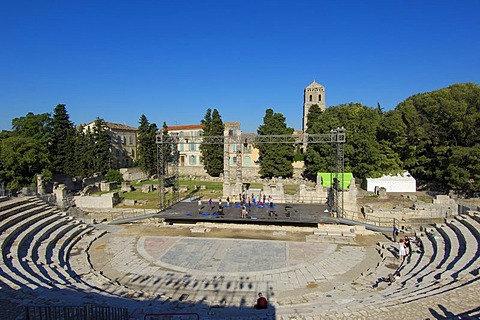 Roman Theatre, Arles, Bouches du Rhone, Provence, France, Europe