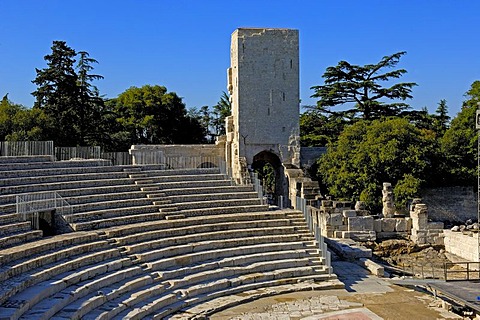 Roman Theatre, Arles, Bouches du Rhone, Provence, France, Europe