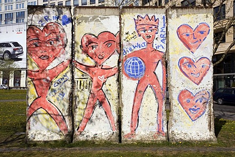 Berlin Wall remains on Leipziger Platz, Berlin, Germany, Europe