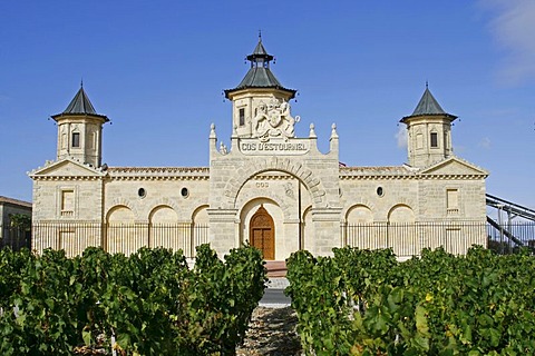 Cos d'Estournel, famous vineyard, St Estephe, Medoc, Aquitaine, France, Europe