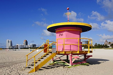 Lifeguard Tower, beach tower, Miami South Beach, Art Deco district, Florida, USA