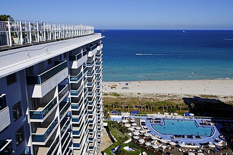 Rooftop pool, Gansevoort South Hotel, Miami, Florida, USA