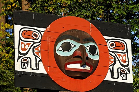 Totem pole in Stanley Park, Vancouver, British Columbia, Canada