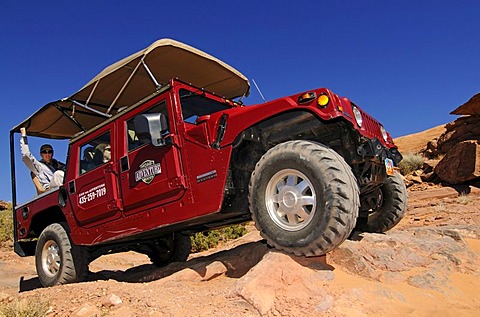 Cross-country vehicle, Hummer tour, Slickrock Trail, Moab, Utah, USA